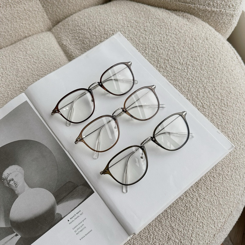 Lyys Store - Gọng nhựa bầu, mũi và chân kim loại tròn 1926 (85007)