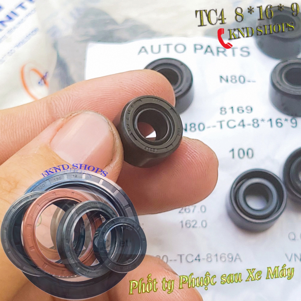 Phốt dầu ty phuộc sau TKO/OEM TC4 8*16*9 xe Honda Dream, Wave | TC4 8*17*10 xe đạp điện | KND Shops