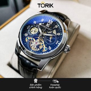 Đồng Hồ Chính Hãng Aokulasic K68 cơ tự động dây da cao cấp khóa luxury dành cho nam thời trang lịch lãm