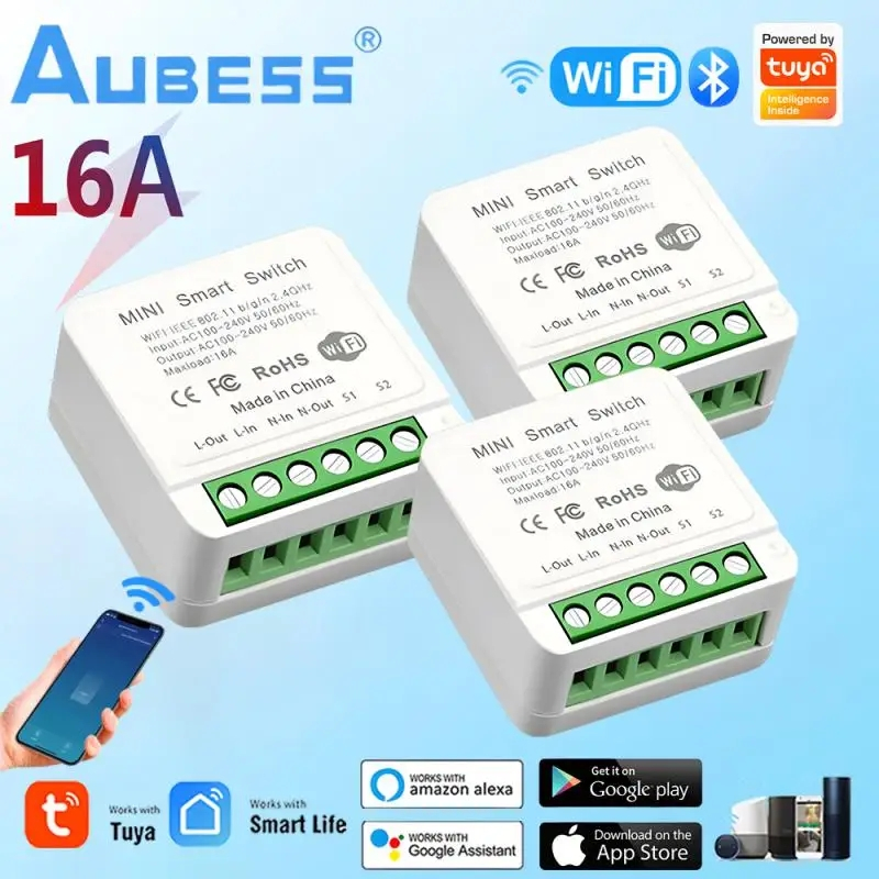 Tuya WiFi switch 16A DIY Công tắc mini app smart life.