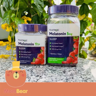  Kẹo Dẻo Ngủ Ngon Melatonin Natrol Gummies 5mg 10mg kid lọ 90v 180v của Mỹ 