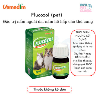  Dung Dịch Flucozol Đặc Trị Nấm Ngoài Da Nấm Hô Hấp Cho Thú Cưng 