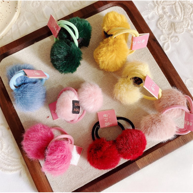 Cột tóc cục bông siêu êm đáng yêu cho bé