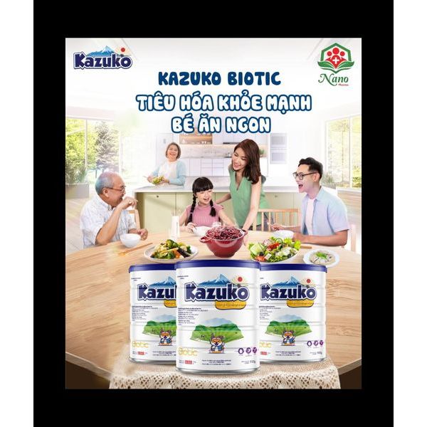Sữa bột KAZUKO BIOTIC giúp con tăng cường sức đề kháng, hệ tiêu hóa khỏe mạnh 900g