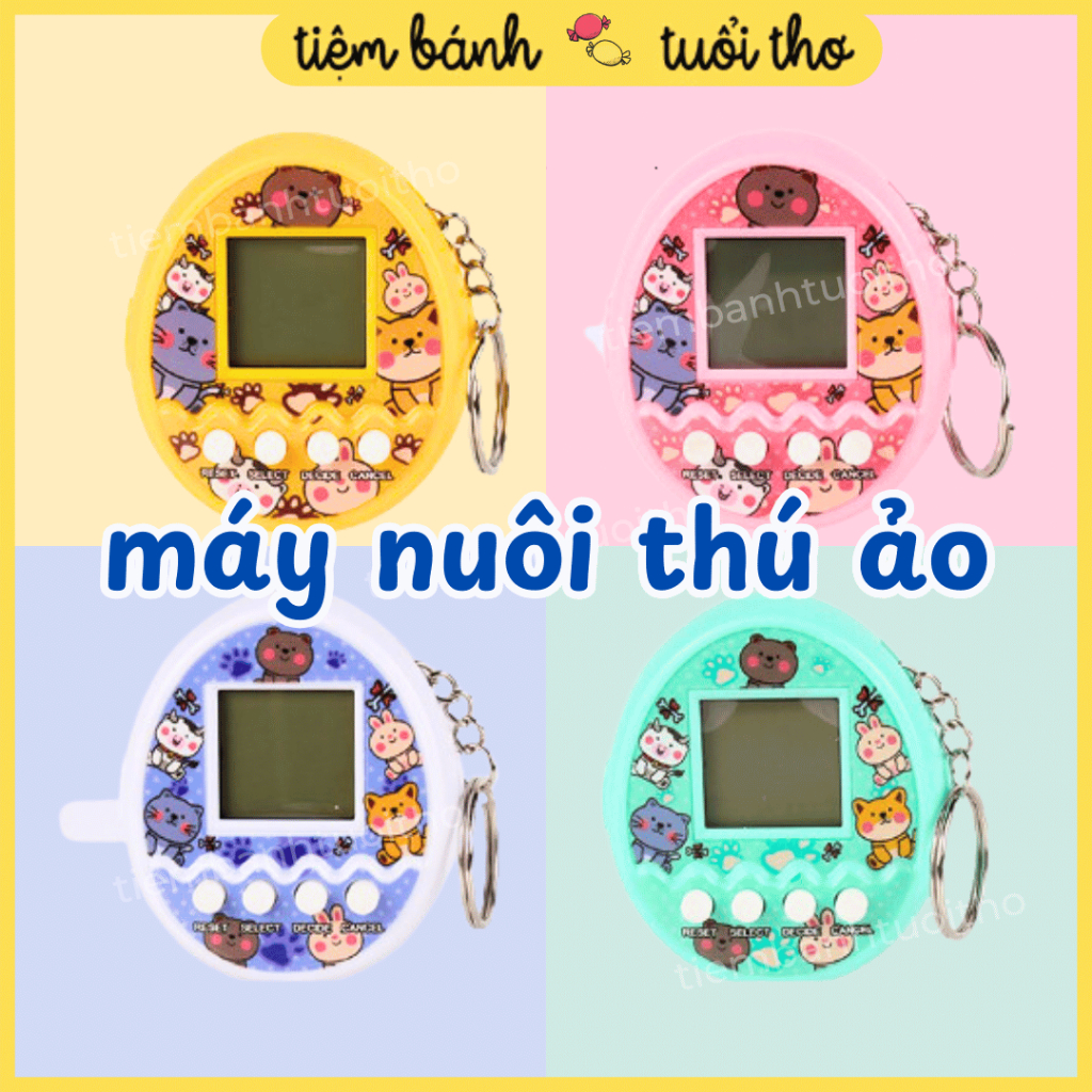 [Mẫu 1] Đồ Chơi Máy Nuôi Thú Gà Ảo - Móc Khóa Trò Chơi Tuổi Thơ