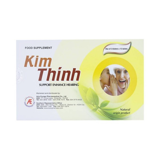 KIM THÍNH - Hỗ trợ tăng cường thính lực [Hộp 30 viên]