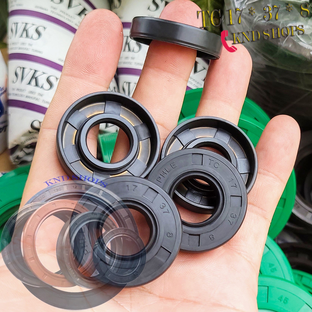 Phốt dầu TC 17*37*8, Phốt chặn nhớt trục chuyên cho phụ tùng xe máy, máy sản xuất công nghệ | KND Sh