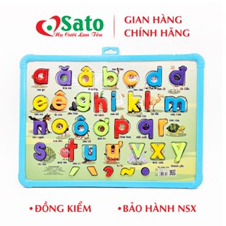  Bảng chữ cái nam châm Tiếng Việt Sato 120 Con giỏi văn  mẫu 2  Made in Vietnam 