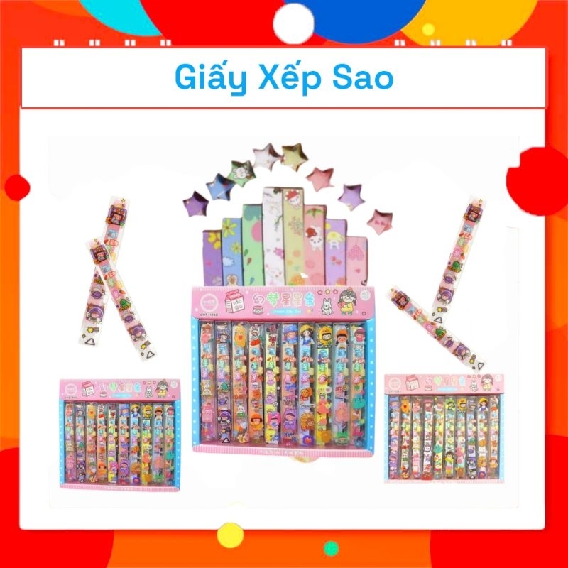 Giấy Xếp Ngôi Sao - Combo 5 Xấp
