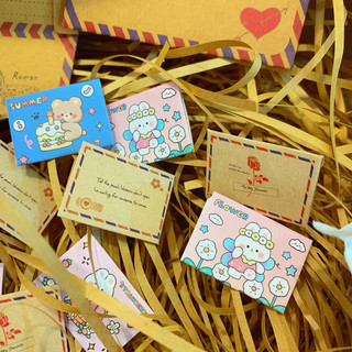 Set 10 thư thiệp mini vintage TMN2