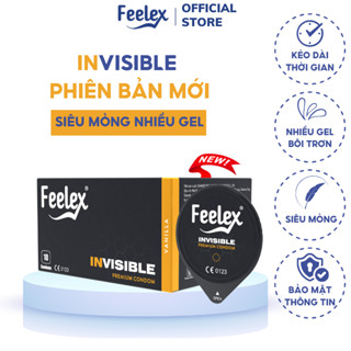 Bao cao su Feelex siêu mỏng, nhiều gel bôi trơn, hương thơm gân gai, kéo dài thời gian quan hệ