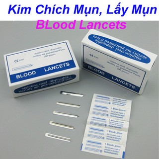 Kim Chích Mụn Lấy Mụn Blood Lancets Hộp 200 Chiếc