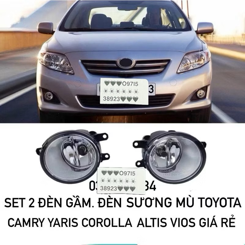 ĐÈN GẦM TOYOTA LEXUS VIOS YARIS 2008- 2013.  COROLLA ALTIS 2007-2013 CAMRY/ CAMRY HYBRID 2007-2013.