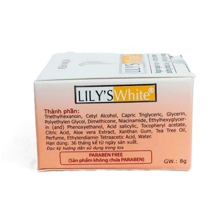 Kem Mụn Lily's White Ngăn Ngừa Mụn Chống Thâm Trắng Da Không Ăn Nắng 8g