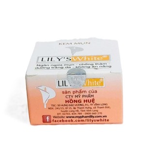Kem Mụn Lily's White Ngăn Ngừa Mụn Chống Thâm Trắng Da Không Ăn Nắng 8g