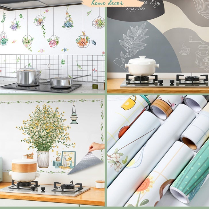 [SaLe 88%] Cuộn Giấy Dán Tường Phòng Hoạ Tiết, Dán Bếp Hoạ Tiết Loại 2M. [SBX]
