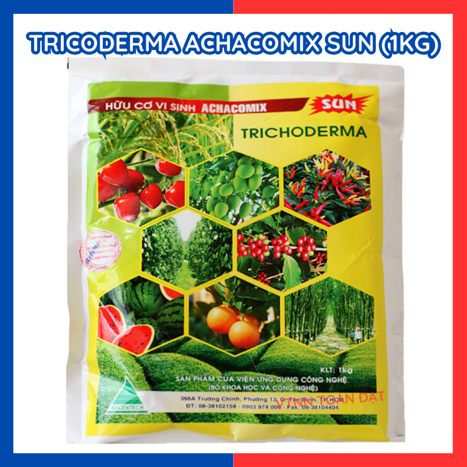 Nấm Trichoderma Điền Trang - Tricoderma ACHACOMIX SUN (1kg), chuyên ủ phân và bảo vệ rễ cây trồng