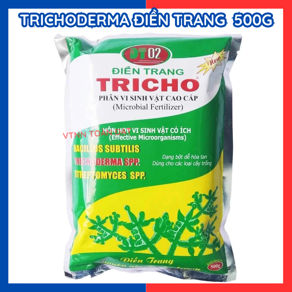 Nấm đối kháng Trichoderma Điền Trang 500g, Nấm tricoderma vi sinh vật có ích, ủ phân hữu cơ - trộn đất trồng