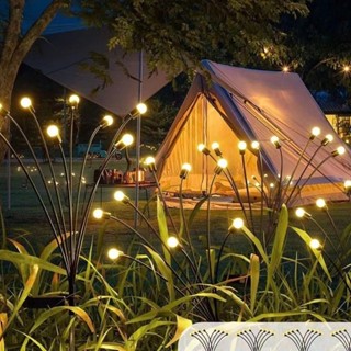 Đèn đom đóm năng lượng mặt trời 10 bóng đèn vàng chống nước trang trí sân vườn buổi tiệc