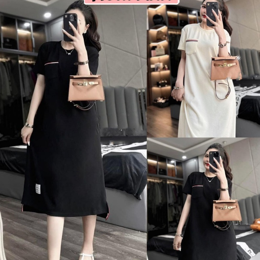 Đầm xuông Thome basic Form Over size-Đầm bầu nữ thời trang