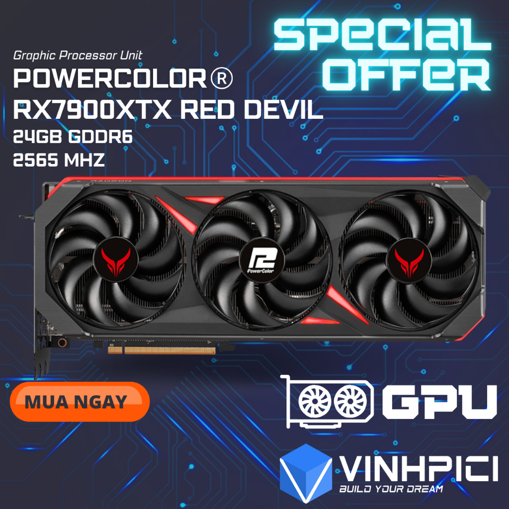 Card màn hình POWERCOLOR RX 7900XTX RED DEVIL [USED]