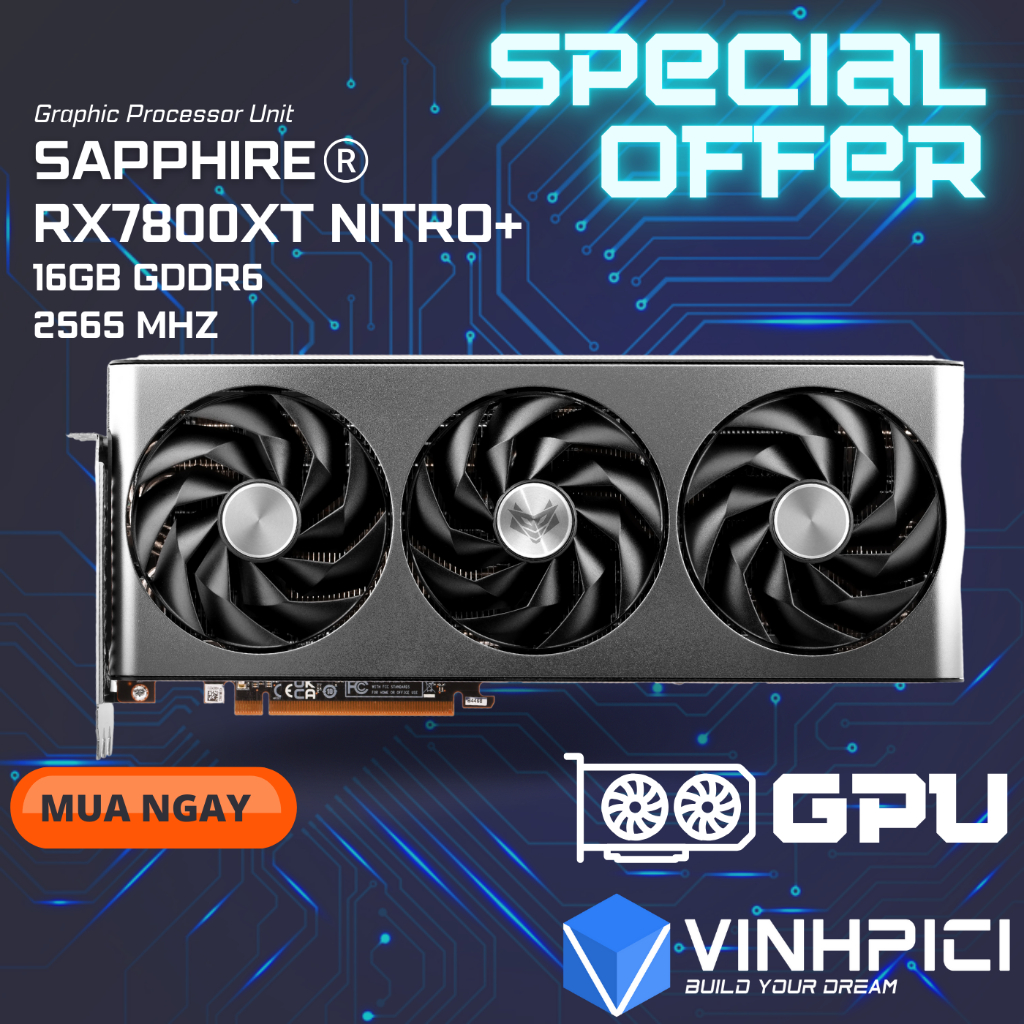 Card màn hình SAPPHIRE RX 7800XT NITRO + [NEW]