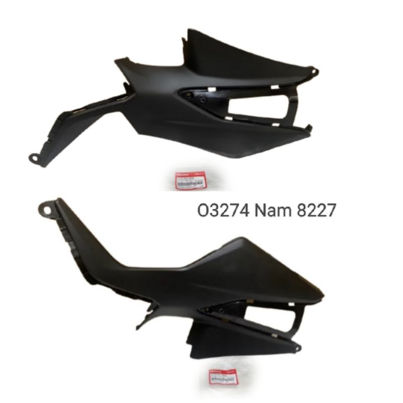 Cặp nhựa nhám, ốp bụng sườn dưới yên WAVE A, ALPHA 110 zin Honda