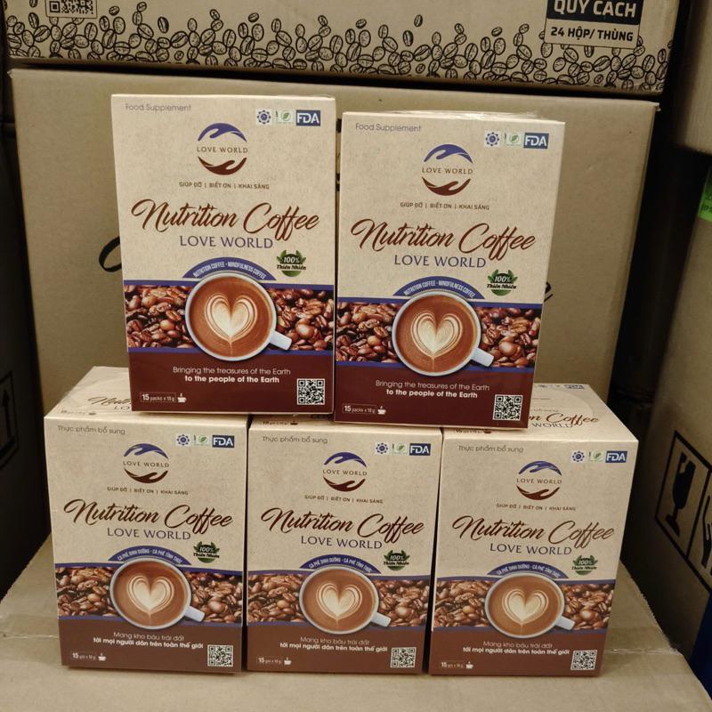 [Combo 1 thùng 24 Hộp] Cà Phê Nutrition Love World biện pháp giảm cân hiệu quả