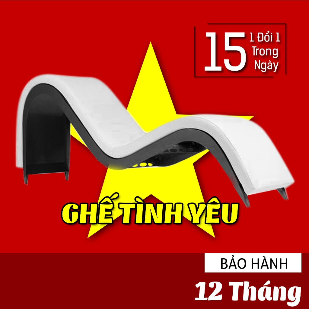 Ghế Tình Yêu TÂN Á CHÂU khung sắt chữ M- Ghế Tình Yêu Cao Cấp - ghế Cầu Tuột Kích Thước Chuẩn