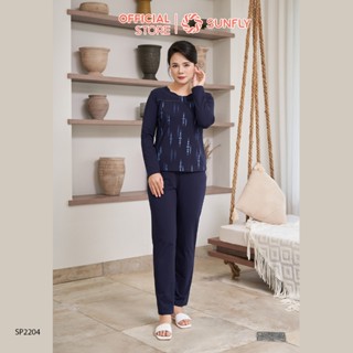 Đồ bộ mặc nhà nữ cotton compact áo dài quần dài SP2204