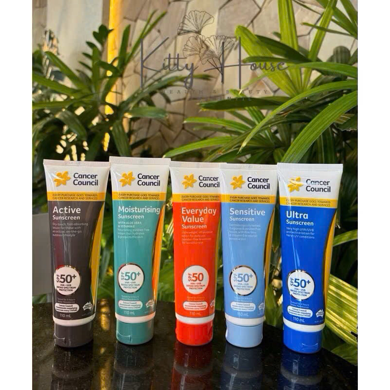 Kem chống nắng Cancer Council SPF50+/PA++++ Tuýp 110ml