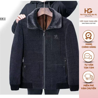  Áo Khoác Nam Trung Niên - ÁO Tặng BỐ Hàng Lót Lông Siêu Dày Dặn- Thời Trang Trung Niên HG  M101  
