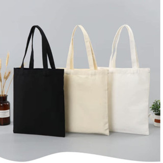 Túi tote trơn túi vải canvas dùng để thêu ,vẽ có khoá thời trang ulzzang đi học đi chơi du lịch đựng vừa laptop 14inch