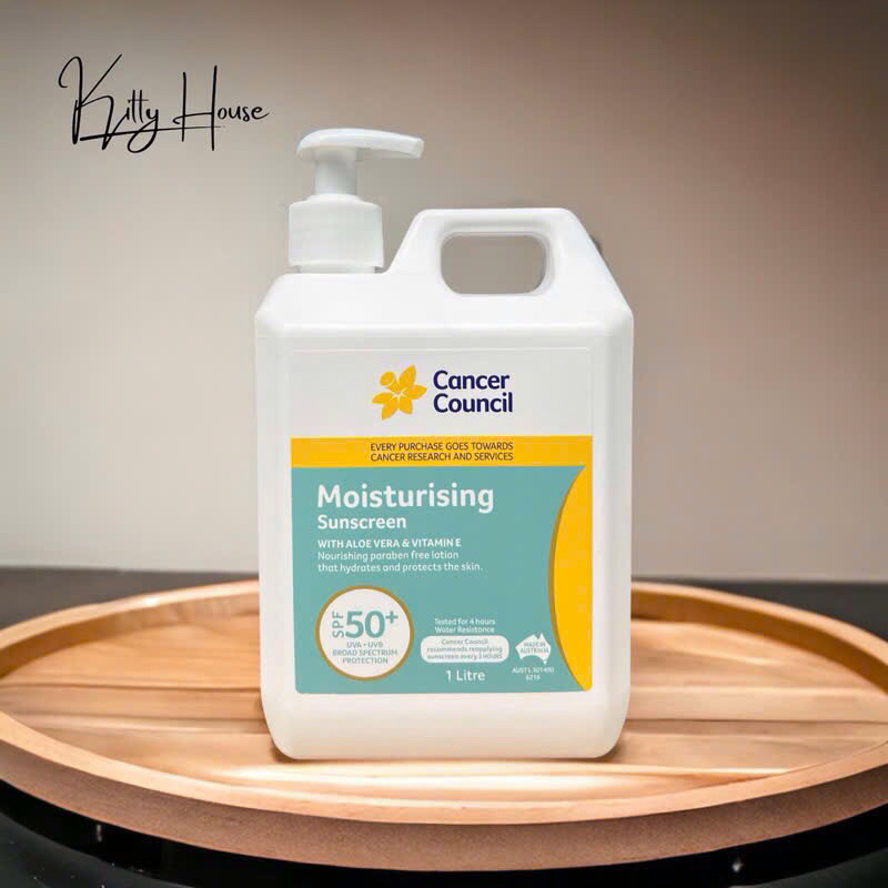Kem chống nắng Cancer Council Moisturising Sunscreen Spf 50+ chai 1L
