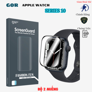 Bộ 2 Miếng Dán Màn Hình GOR Cho Smart Watch Series 10 Size 42mm/ 46mm, Dán Dẻo 3D viền cong