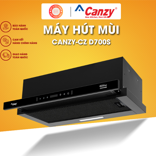 Máy hút mùi âm tủ Canzy CZ-D700S-70cm-inox/kính, Cảm ứng siêu nhạy, bền bỉ, tiết kiệm điện năng