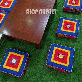  Đệm ngồi kiểu dân tộc Thái Tây Bắc   Gối thảm ngồi bệt   Nệm vuông tựa lưng  BÔNG SẠCH NHẸ  
