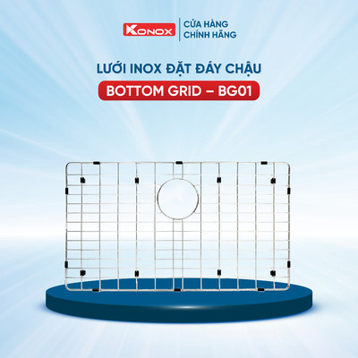 Lưới inox bảo vệ đáy chậu Konox Bottom Grid - Phụ kiện chậu rửa BG01 BG02