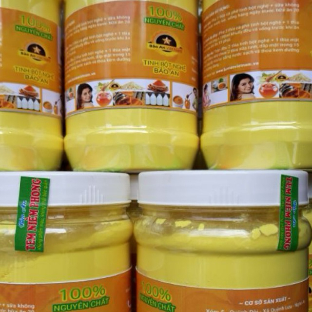 tinh bột nghệ Bảo An 1kg (1kg đc 2 hộp như hình)