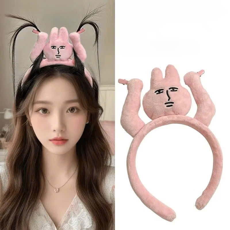 Băng Đô Cài Tóc Thời Trang Hình Thỏ Hồng Cute, Ngộ Nghĩnh