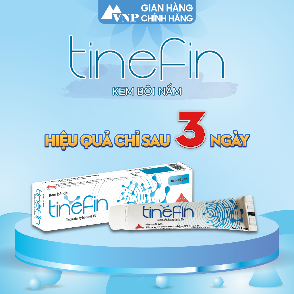 (CHÍNH HÃNG) Tinefin: kem bôi lăng ben, hắc lào, nấm da, nấm móng.