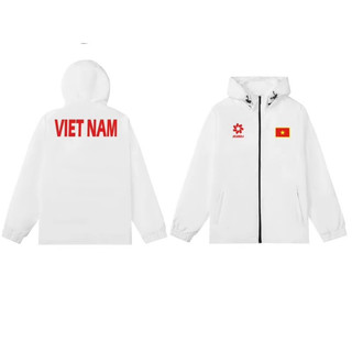Áo gió thể thao tuyển VN 3 màu vải trượt nước.