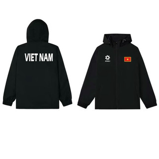 Áo gió thể thao tuyển VN 3 màu vải trượt nước.