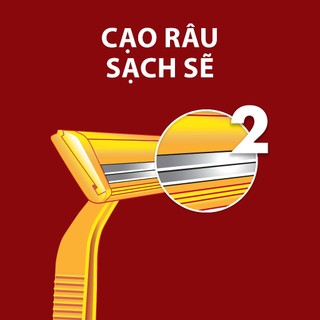 Dao Cạo Râu GILLETTE Super Thin Cán Vàng - Gói 5+1 Cái