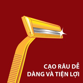 Dao Cạo Râu GILLETTE Super Thin Cán Vàng - Gói 5+1 Cái