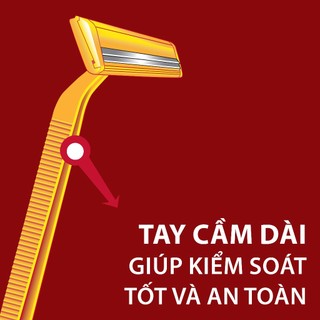 Dao Cạo Râu GILLETTE Super Thin Cán Vàng - Gói 5+1 Cái