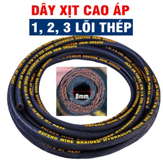 Dây Xịt Rửa Xe Cao Áp 1, 2, 3 Lõi Thép Lỗ Trong 8mm (5/16), Chịu Áp Max 550Bar - Cam Kết Dây Chuẩn Chất Lượng