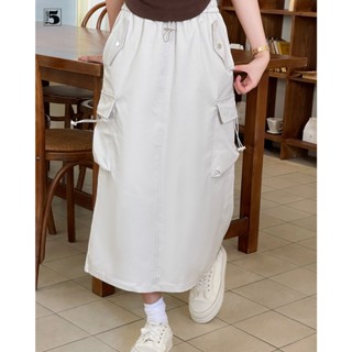 Chân váy dài kaki, có túi hộp kèm dây rút, cạp chun Twenty.5- 6293