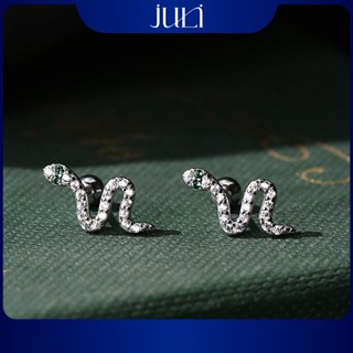  Khuyên tai hình con rắn dành cho Nữ | đính đá Moissanite | 100% bạc ý cao cấp | KT61 JULI 