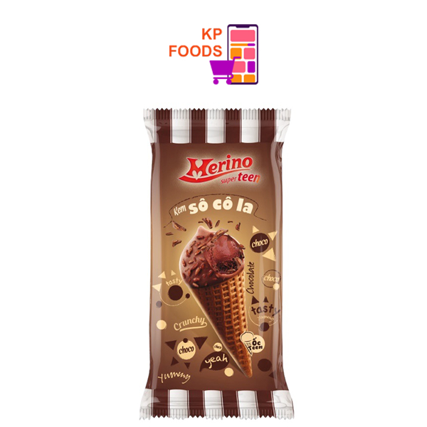 Kem ốc quế socola Merino Superteen 60g